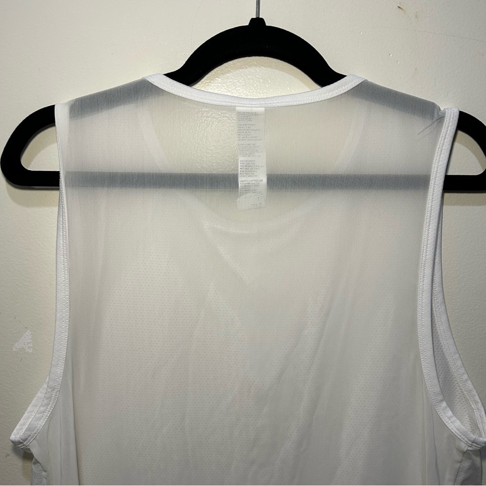 Fabletics White Mesh Muscle Tank Size Large - Picture 3 of 9